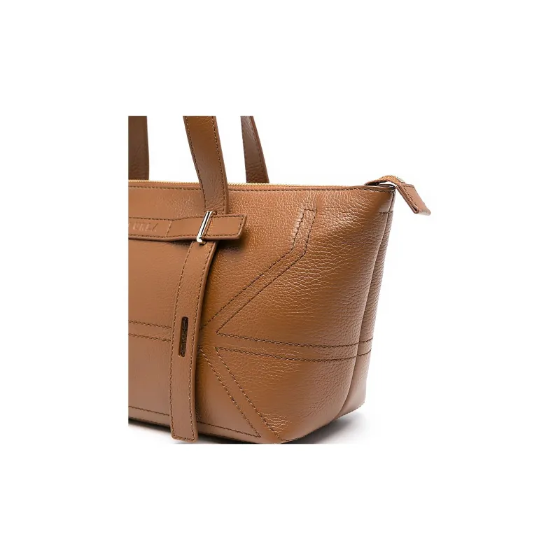 Furla Polyurethane Tote Bag Shopping Bag Shoulder Bag Handbag Medium Size Women's Brandy Brown-3