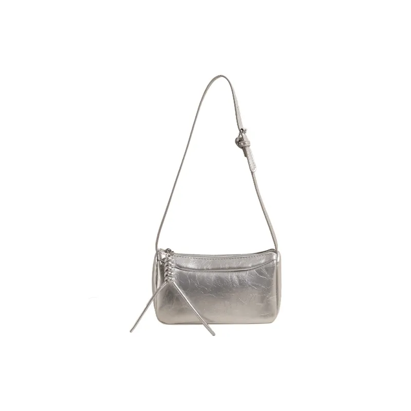 Yalu PU Shoulder Bag, Crossbody Bag Regular Women's Silver/Ecru/Black/Red-1