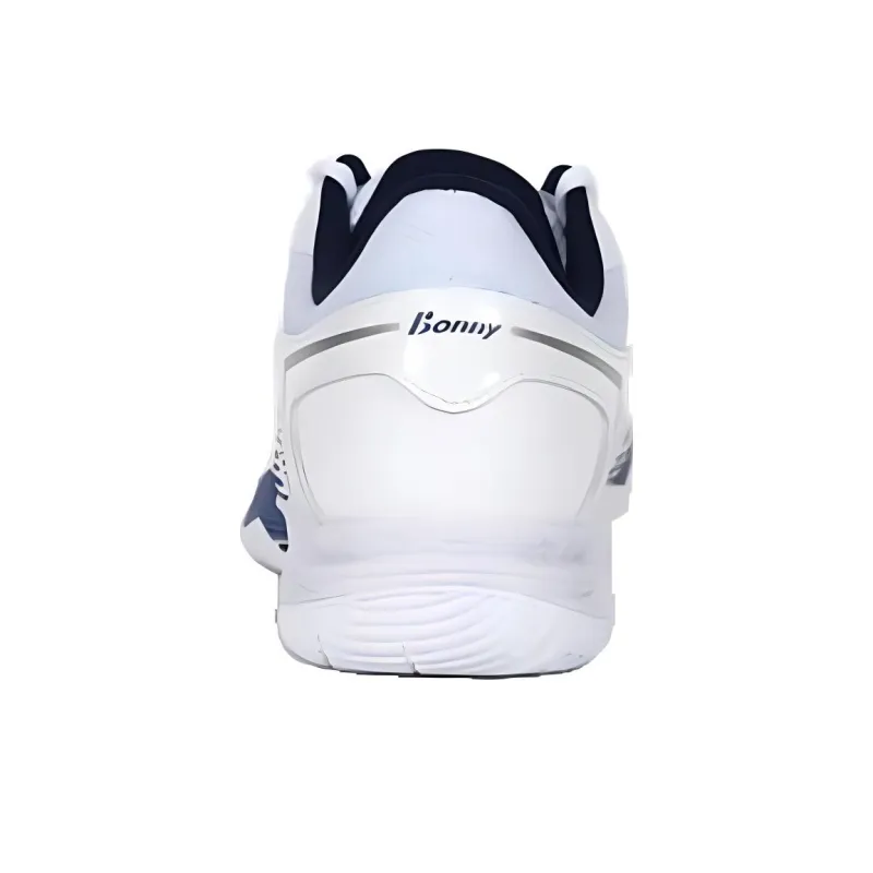 BONNY Cushioning Anti-Slip And Wear-Resistant Low-Top Badminton Shoes Unisex White Blue-3