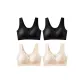 4 Pack-Black 2+Skin Pink 2