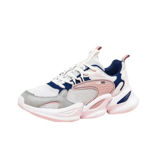 QIAODAN Wear Resistant Waterproof And Breathable Low Top Casual Shoes Women's White Purple
