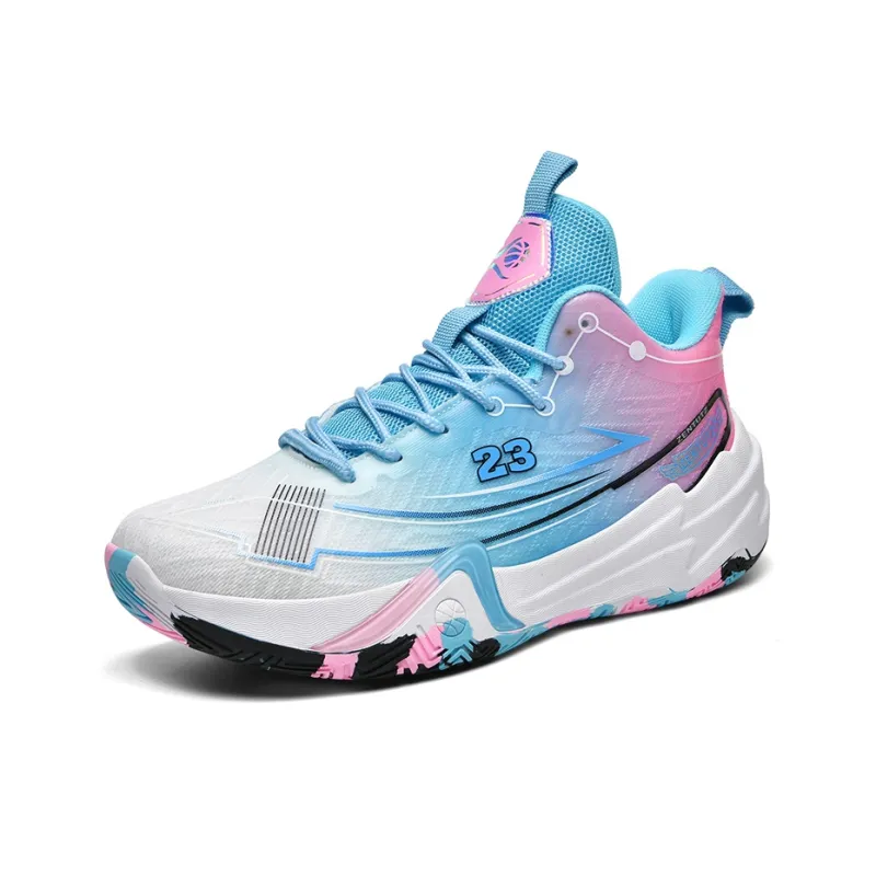 Kuding Cushioning Abrasion Resistant Breathable Mid Top Basketball Shoes Unisex-1