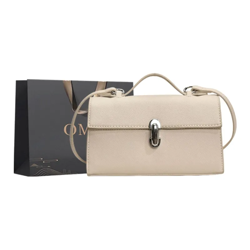 Omanfei PU Shoulder Bag Regular Women's White/Pink/Khaki/Brown/Black-0