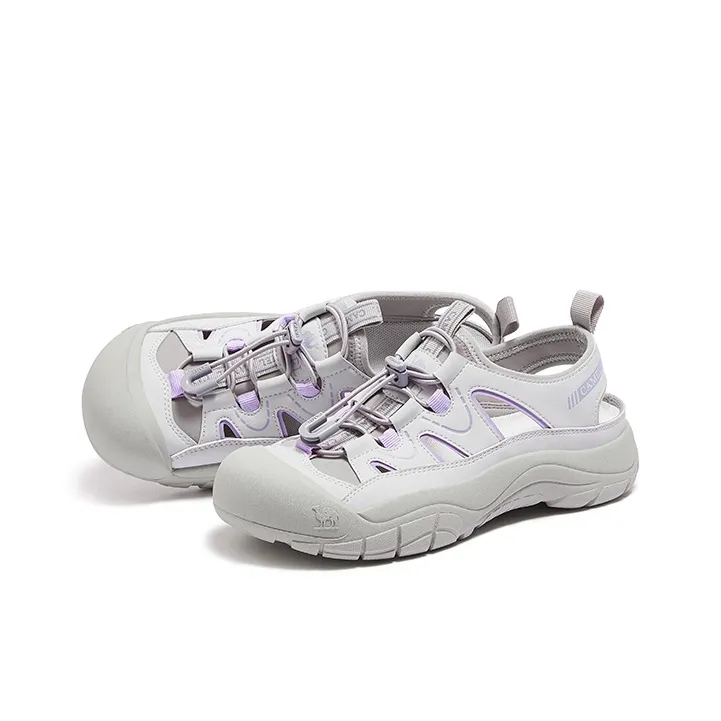 CAMEL Beach Sandals Women's Ecru, Gray/Purple, Beige/Pink, Ecru/Black-8