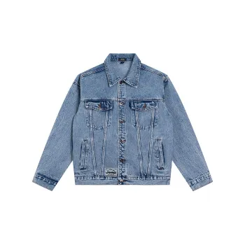 Jeep Pasture Horse Lifestyle Denim Jacket Unisex Bleached White Blue