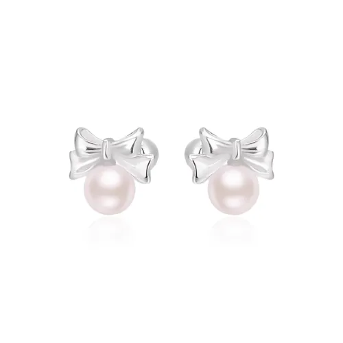 Chongqing Gold Store S999 Fine Silver Stud Earrings Women's