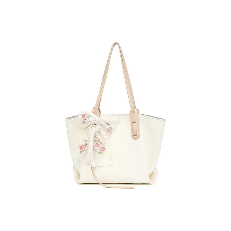 CLEVER& KETCH PU Tote Bag, Shoulder Bag Regular Women's Ecru-2