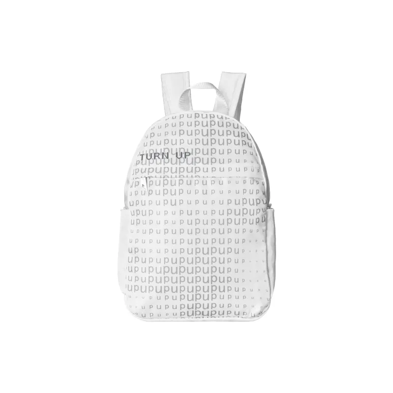 TURN UP Nylon Backpack Regular Unisex White/White 1-0