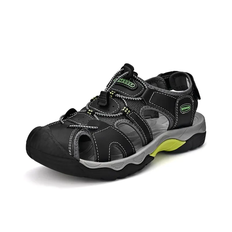 Kuding Beach Sandals Men Gold/Brown/Green/Dark Blue/Gray/Black-21