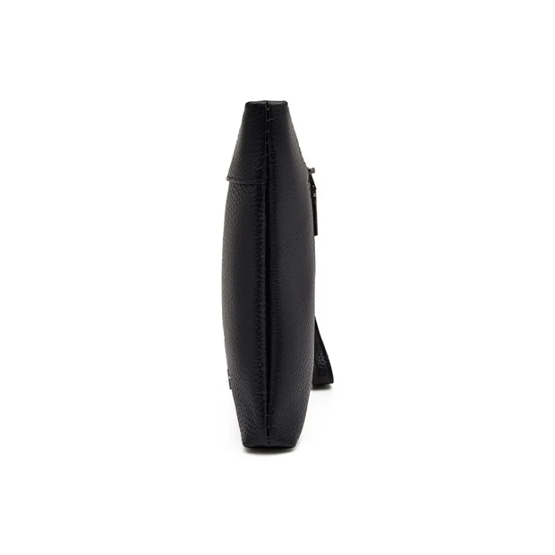 Old Man's Head Top Grain Cow Leather Clutch Regular Men's Black-5