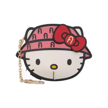 Furla Hello Kitty Collaboration Leather Coin Purse Women's Pink