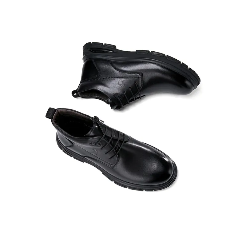 HANG TEN Men's Casual Shoes Men Mid Top Black/Brown-4