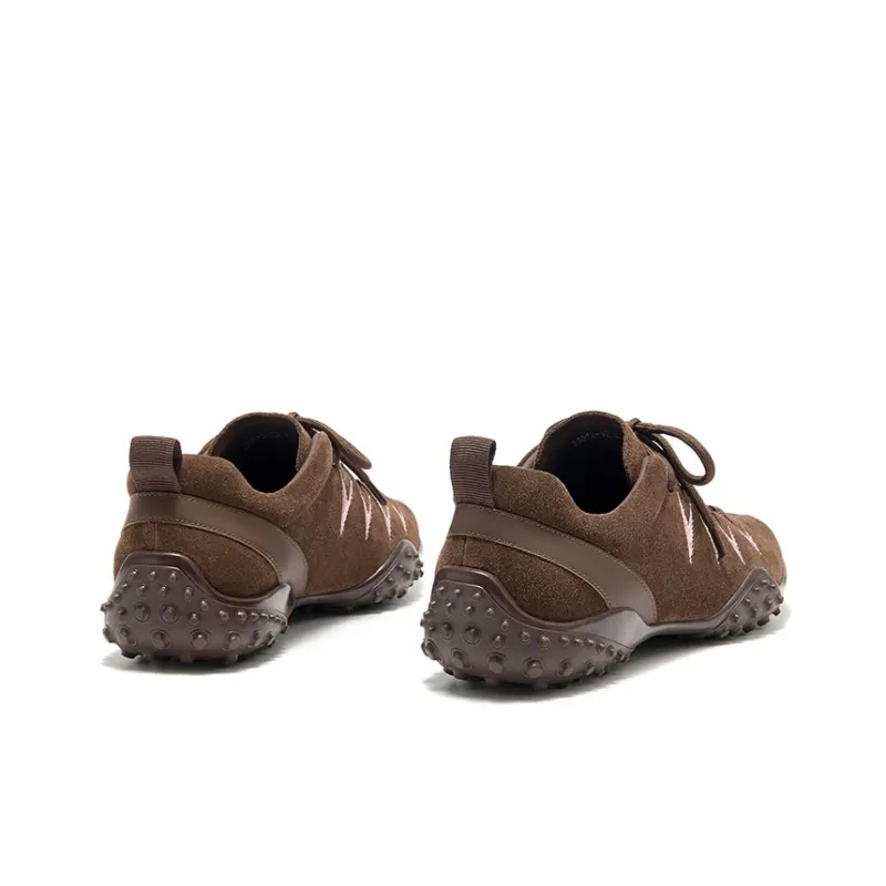 Beau Today Cushioned Slip-Resistant Abrasion-Resistant Low-Top Casual Shoes Women's Apricot-5