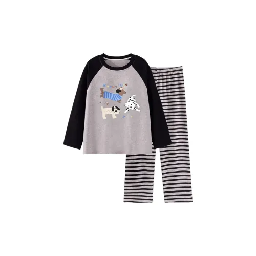 METE WHALE MT Pajama Set Women's Puppy Stripes
