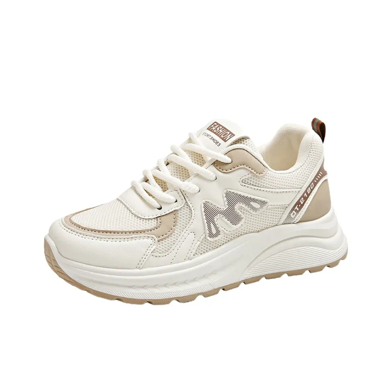 Nrillo Cushioning Anti-Slip Wear-Resistant Coverage Balance Height Increasing Rebound Low-Top Casual Shoes Women's-0