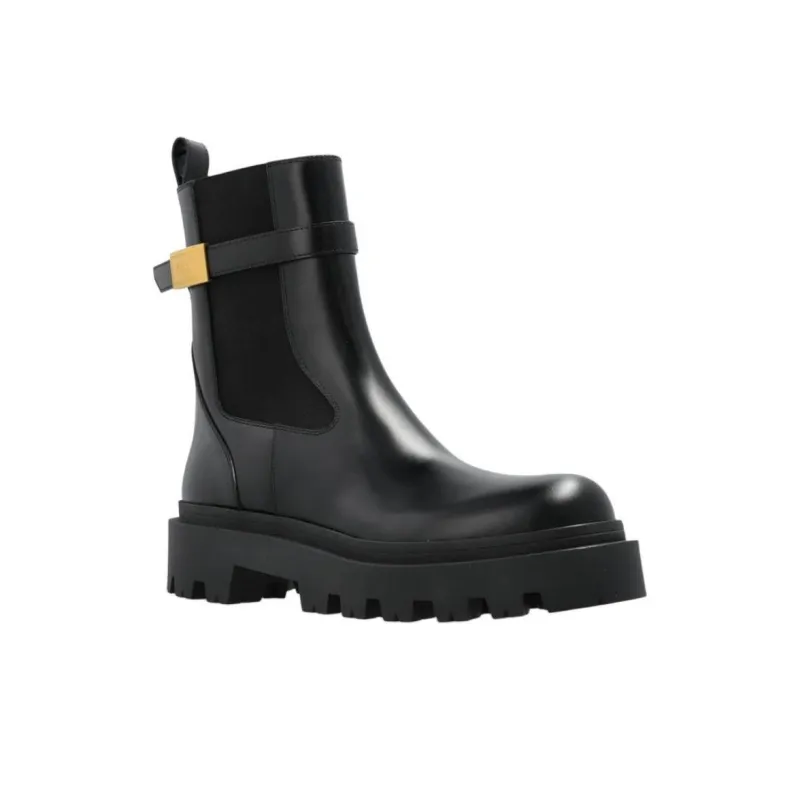 VERSACE Short Chelsea Boots Women's Black-1