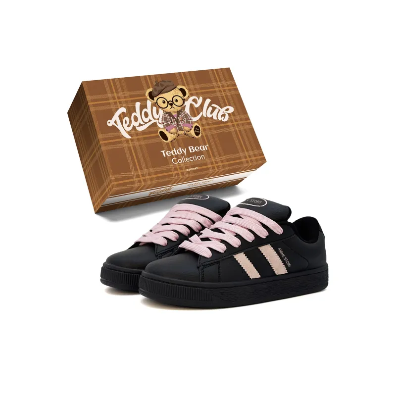 Teddy Bear Collection Coverage Slip Resistant And Abrasion Resistant Low Top Skateboard Shoes Unisex-5