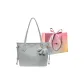 Blue with Charm-Brand Shopping Bag