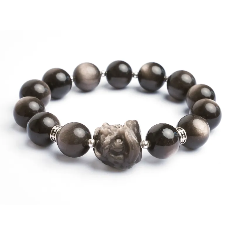 DRAGON LI Obsidian Jade Bracelets Unisex-0