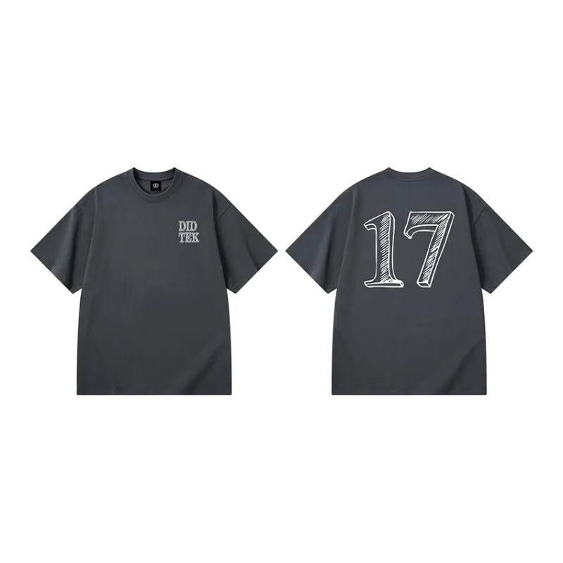 DIDTEK Drop Shoulder Sleeve Short Sleeved T Shirts Unisex-5