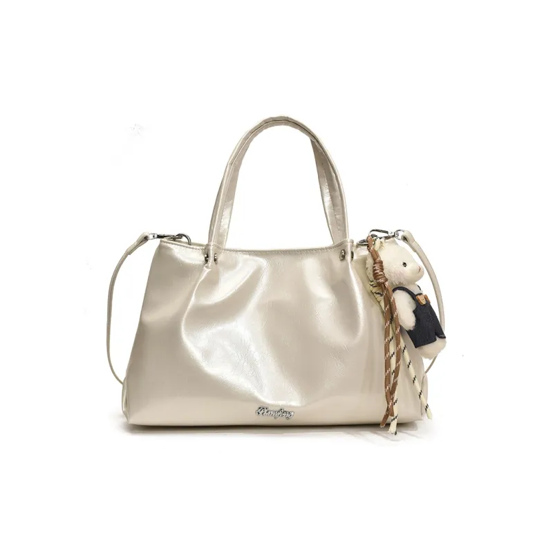 Yalu PU Shoulder Bag, Crossbody Bag, Handbag Regular Women's White/Silver/Black/Pink-1
