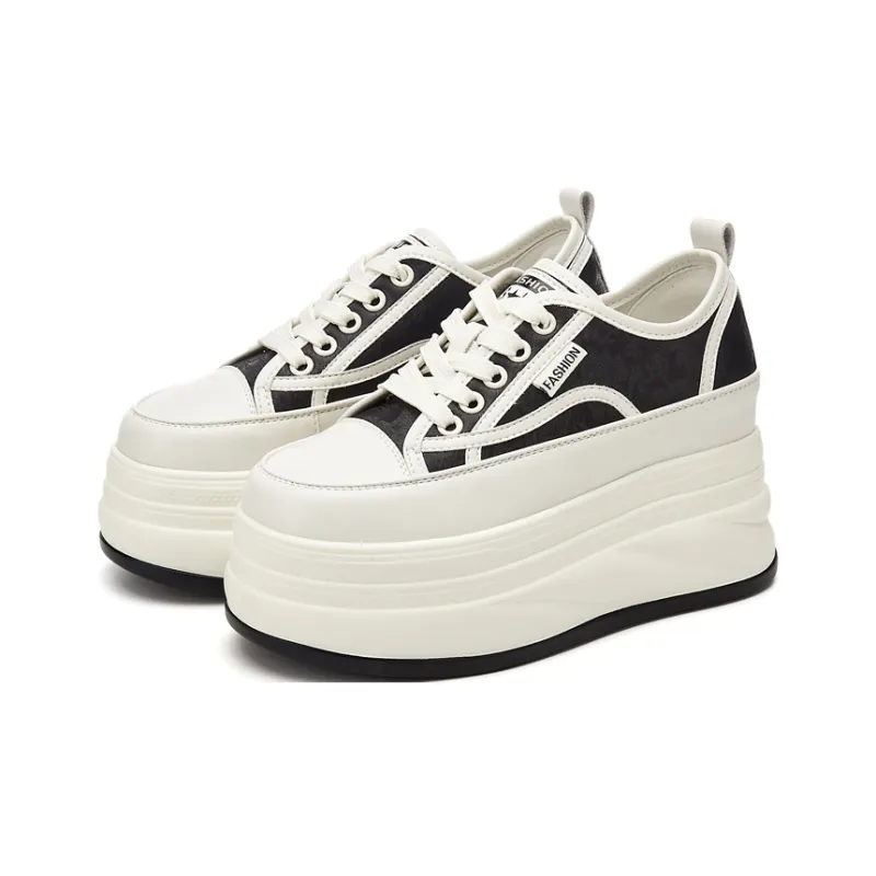 Jerden Smith Anti Slip And Wear Resistant Height Increasing Low Top Skateboard Shoes Women's-6