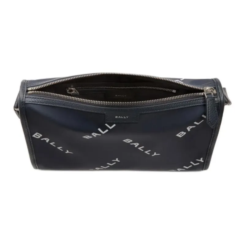 BALLY Nylon Fabric Messenger Bag Shoulder Bag Crossbody Bag Small Size Men's Blue-3