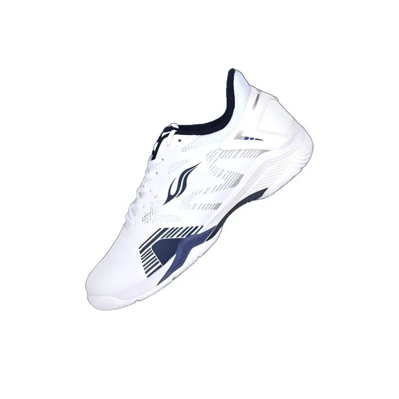 BONNY Cushioning Anti-Slip And Wear-Resistant Low-Top Badminton Shoes Unisex White Blue-1