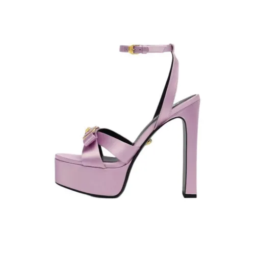 FANSIZHE Gianni Ribbon One Strap Sandals 14cm Women's Purple