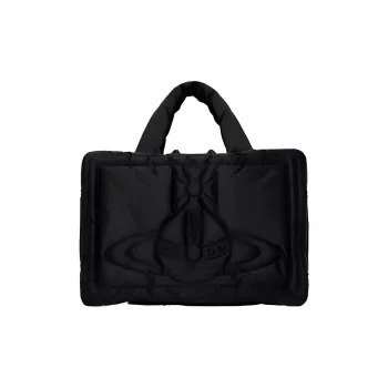 Vivienne Westwood Textile Tote Bag, Shopping Bag, Handbag Trumpets Women's Black