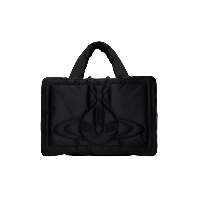 Vivienne Westwood Textile Tote Bag, Shopping Bag, Handbag Trumpets Women's Black-0