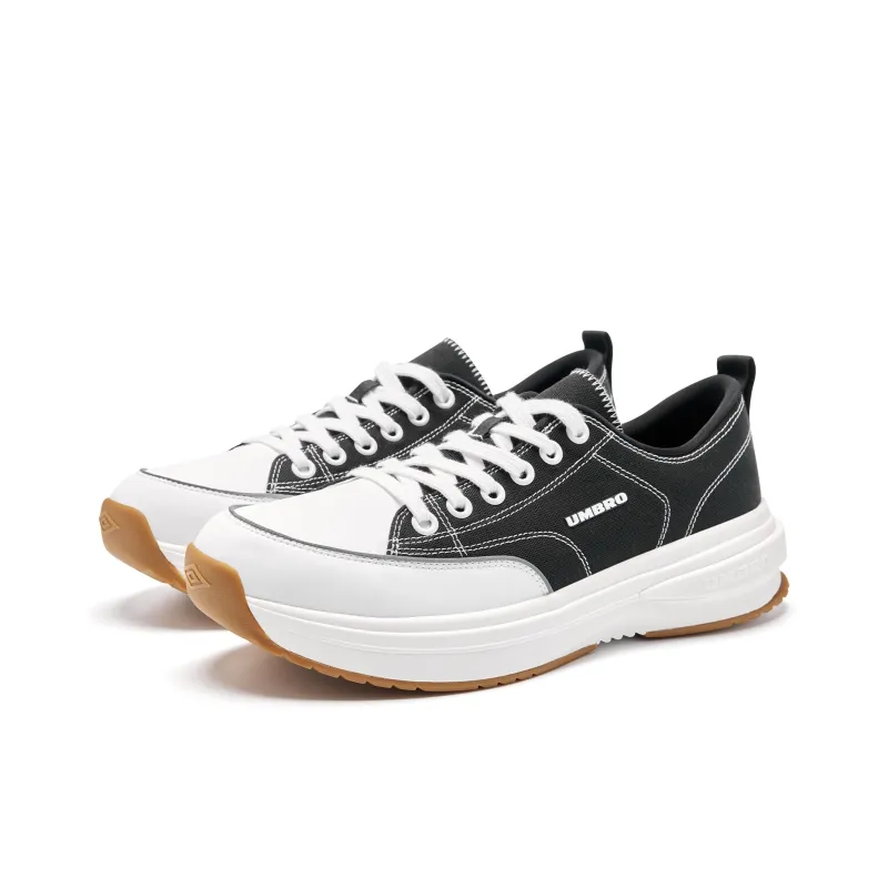 Umbro Canvas Shoes Unisex Low Top Black/Umbro White, Sage Blue/Ivory White, Ivory White/Umbro White, Orchid Purple/Tofu Yellow-2