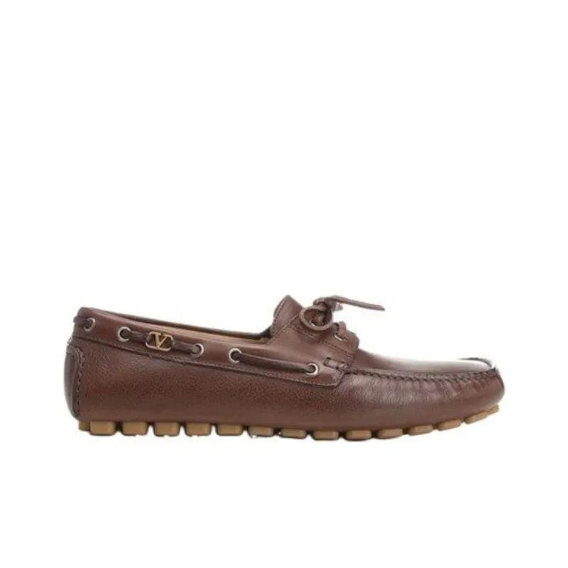 Valentino Driver Fastaway Lace Up Boat Shoes-1