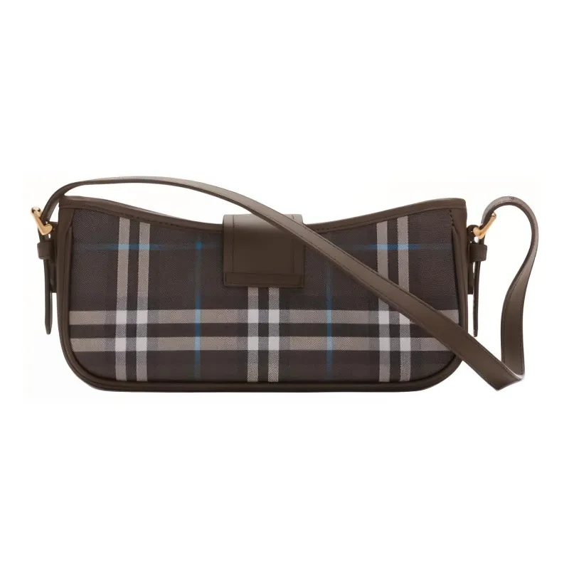 Burberry Pu Shoulder Bag Trumpets Women's Comfortable Brown-2