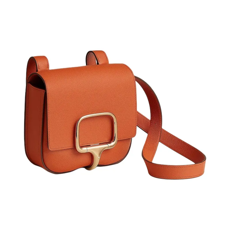 HERMES Della Cavalleria Epsom Calfskin Shoulder Bag Mini Women's Urniture: R1 Terre Battue Red Soil Color-1