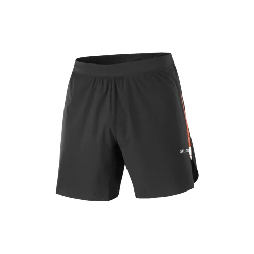 SALOMON S/LAB Sports Shorts Men's Pitch Black Fire Red
