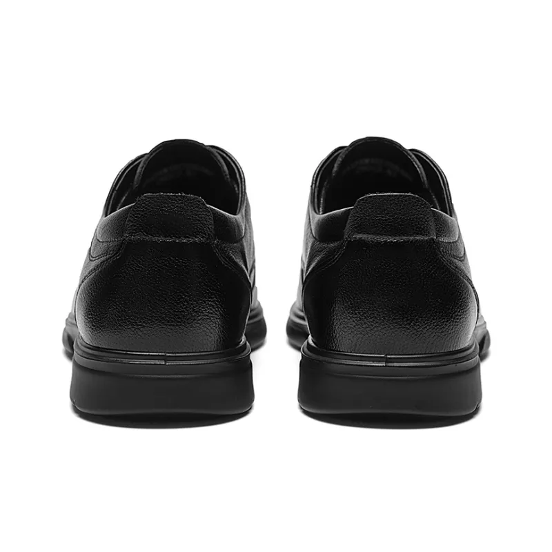 HLA Dress Shoes Men Low Top Black-3