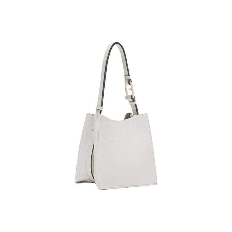 Furla Textured Calfskin Bucket Bags Shoulder Bags Mini Women's White-1