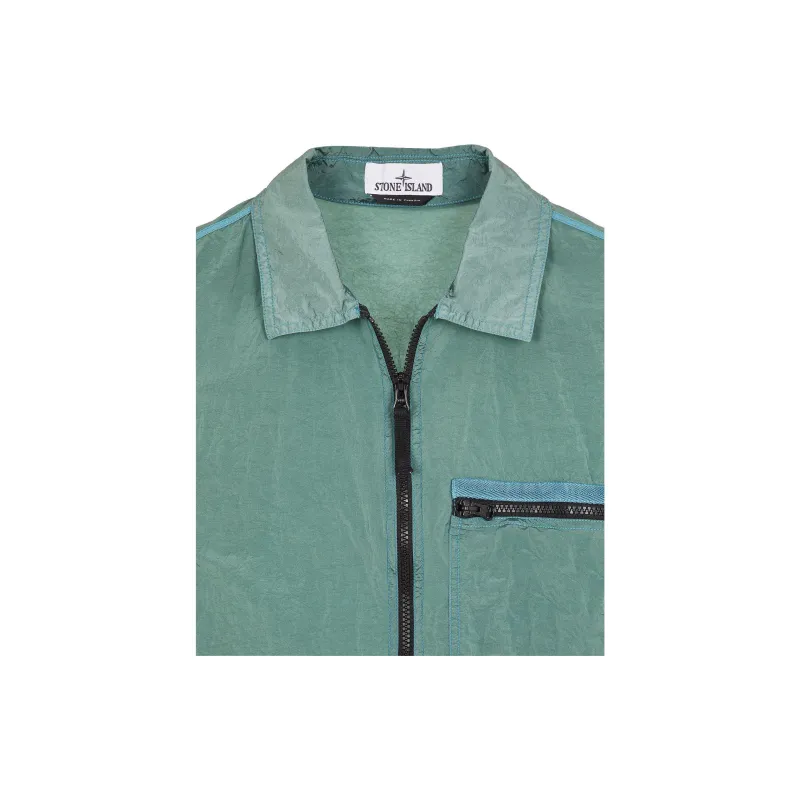 STONE ISLAND Tear-resistant Metal Nylon Series Jackets Coats Men's Light Green-3