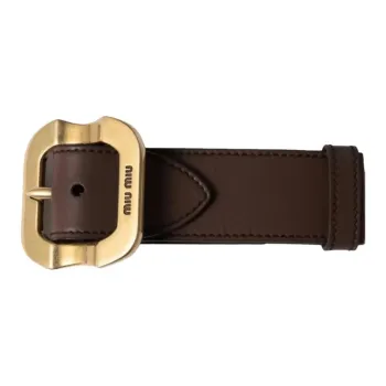 MIU MIU Calfskin Bracelets Women's Dark Brown