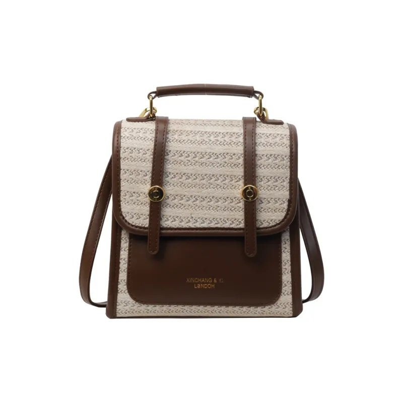ROUNDOT PU Backpack Women's Ecru/Black/Brown-16