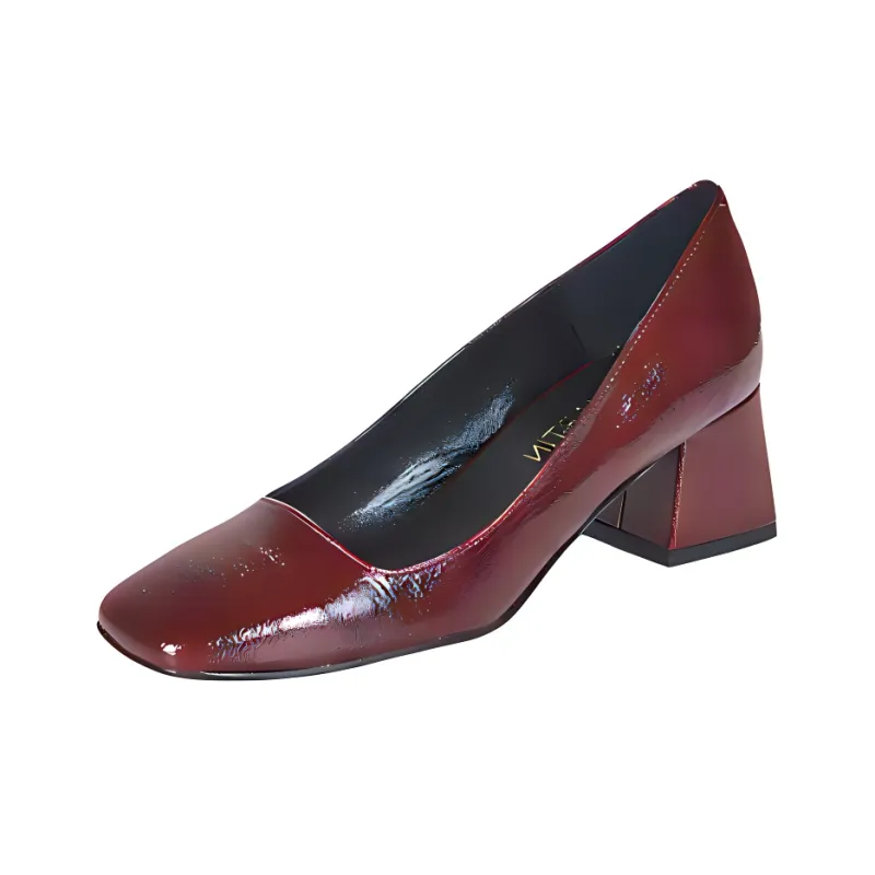 JB MARTIN Block Heel High Heels Women's Red-2