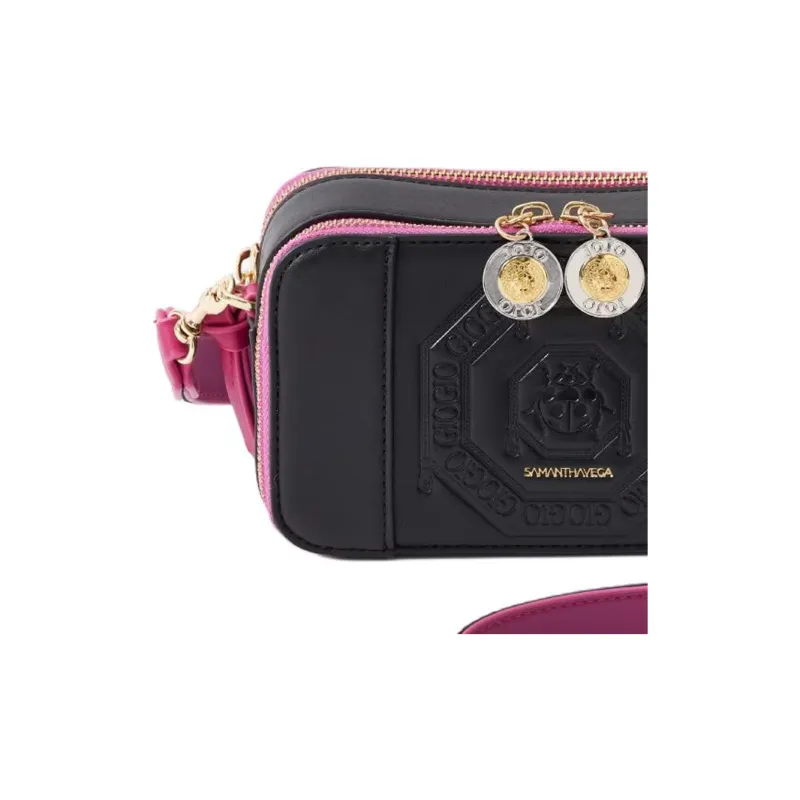SAMANTHA THAVASA JoJo's Bizarre Adventure Gold Wind Collaboration Synthetic Leather Shoulder Bag Women's Black-4