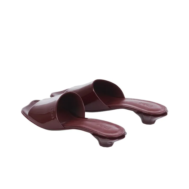 Chloe Slide Slippers Women's Deep Red-3