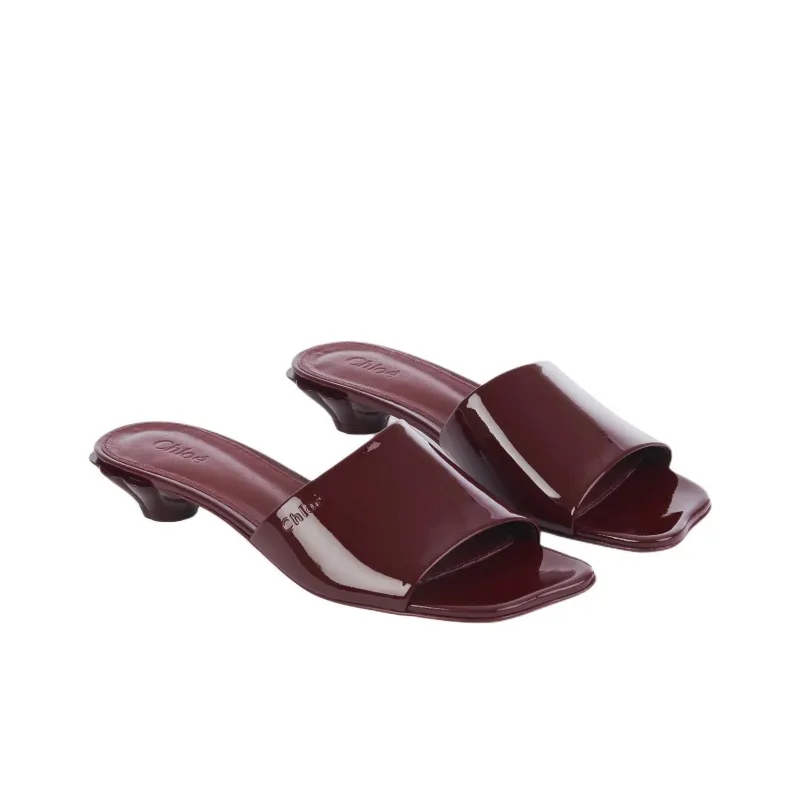 Chloe Slide Slippers Women's Deep Red-2