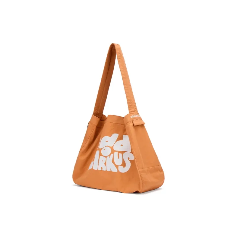 OddCIRKUS Woven Twill Canvas Newsboy Bag Unisex Orange/Gray Green-1