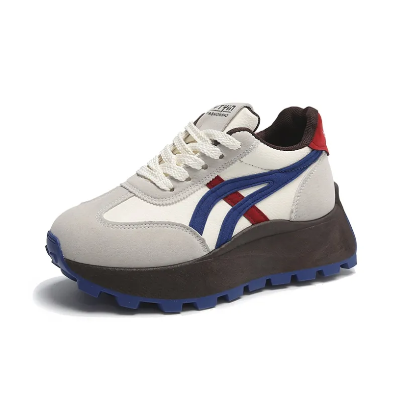 Nrillo Cushioning Anti Slip Wear Resistant Coverage Balance Height Increasing Rebound Low Top Casual Shoes Women's-5