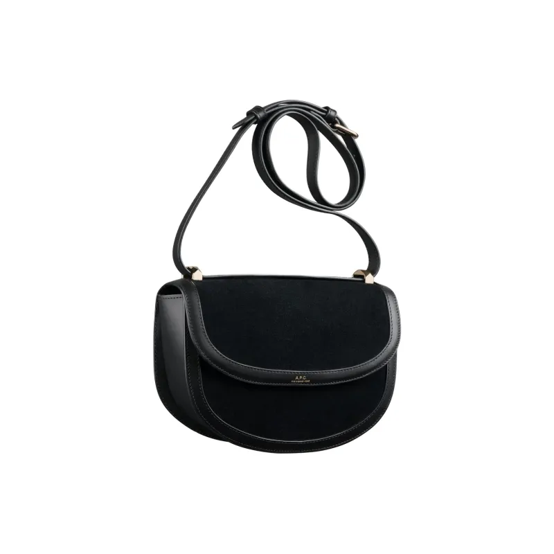 A.P.C Genève Calfskin Shoulder Bag Women's Black-1