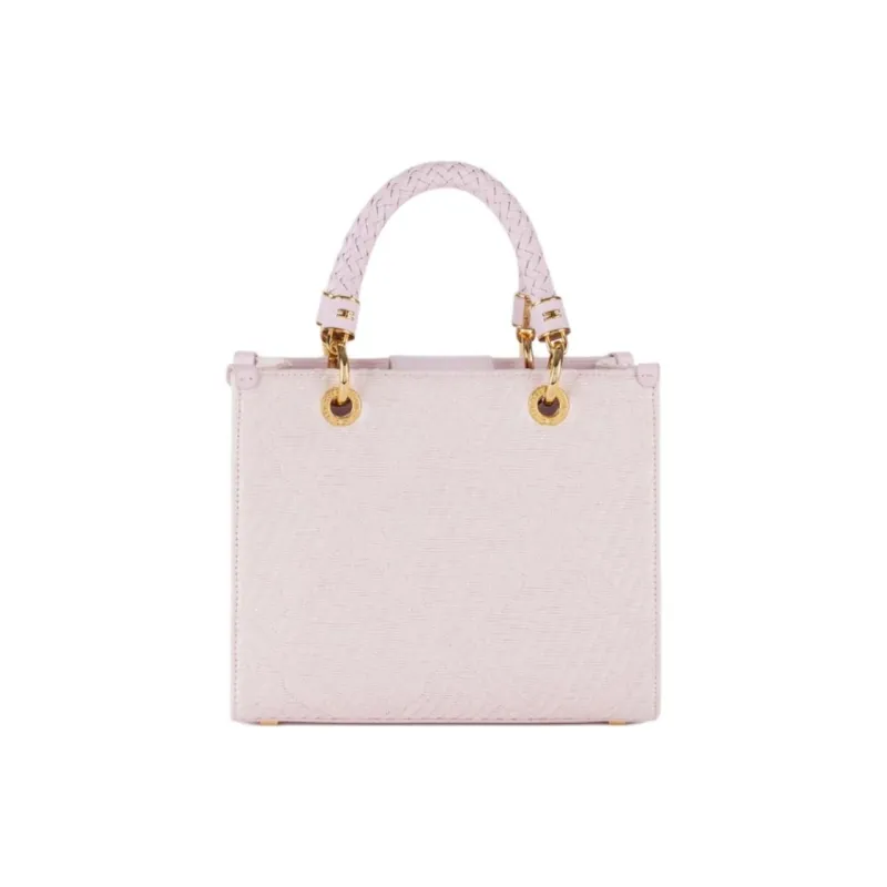 Elisabetta Franchi Polyester Tote Bag, Shopping Bag, Shoulder Bag, Crossbody Bag, Handbag Small Size Women's Pink-2
