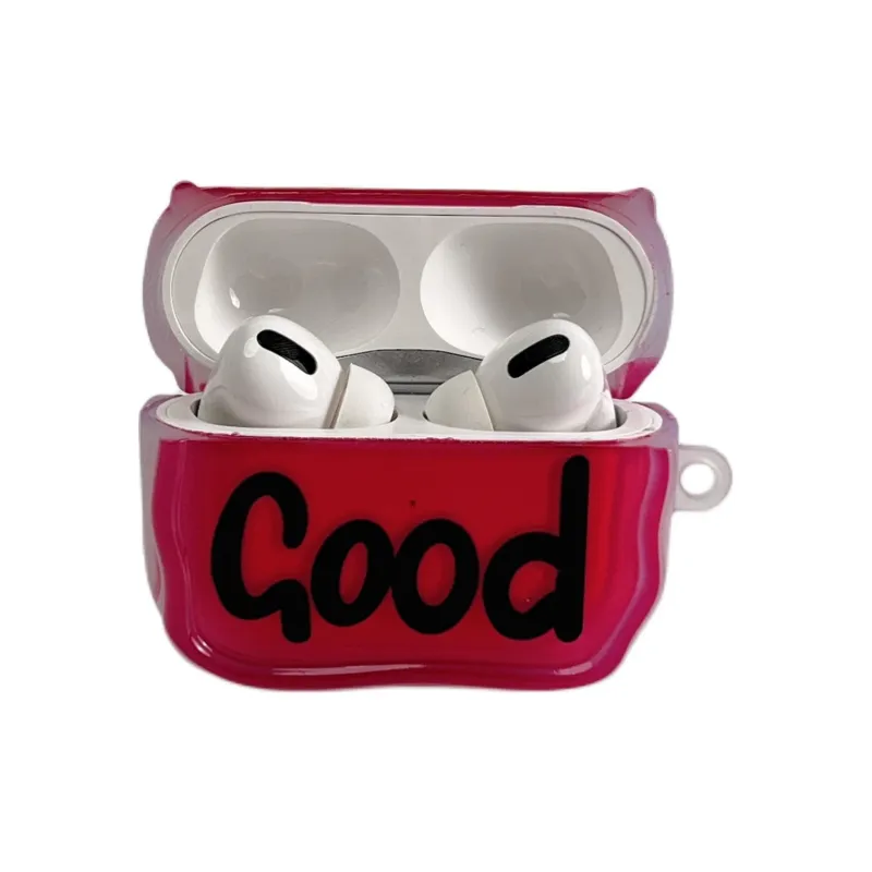 Sopi Compatibility With Apple AirPods 4/2/3/4th Generation/AirPods Pro/Pro 2 TPU English Lanyard Headphone Cases-4